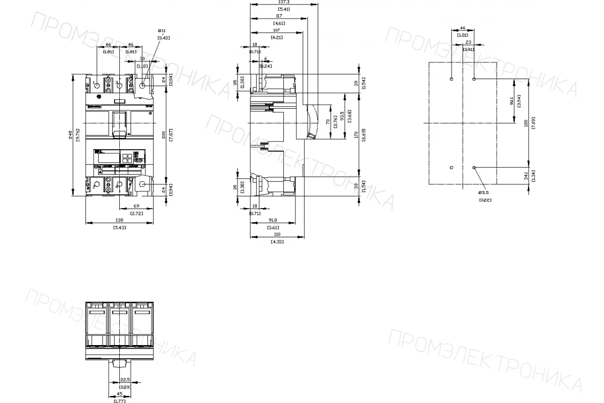Siemens 3VA6325-5KL31-0AA0 — Автоматический выключатель