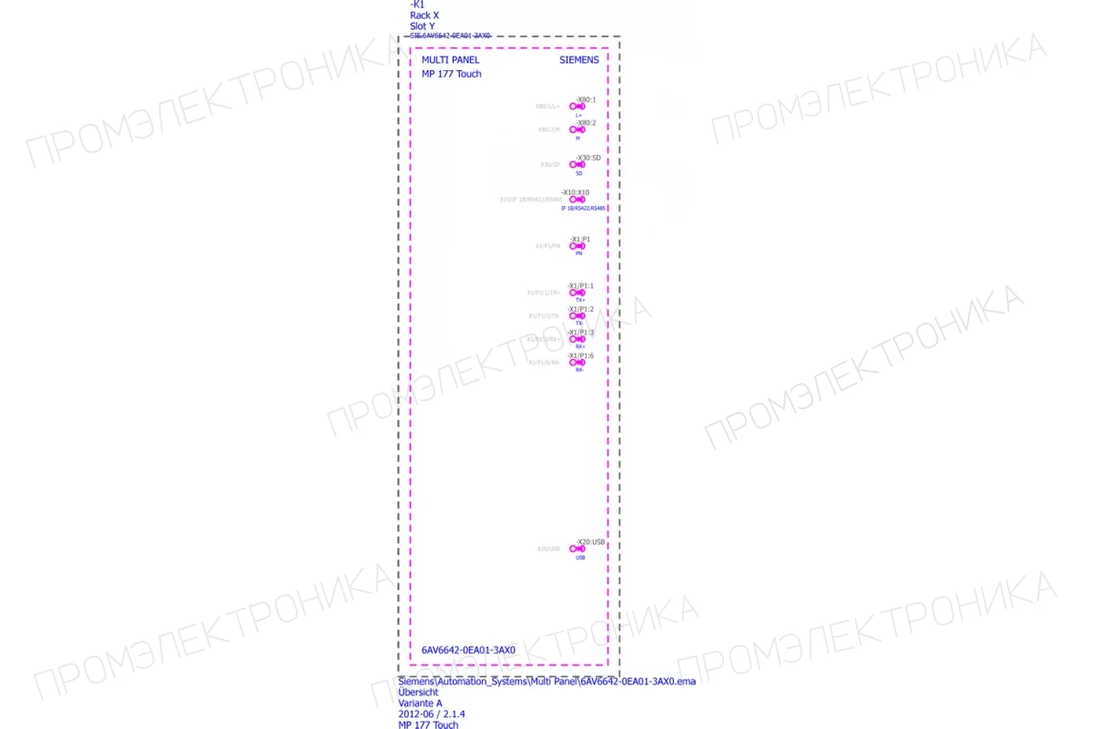 Siemens 6AV6642-0EA01-3AX0 — промышленный компонент
