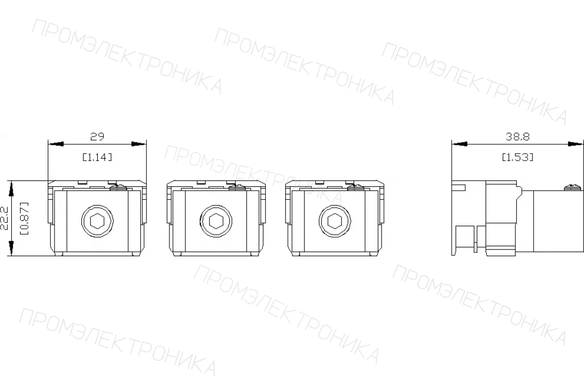 Siemens 3VA9143-0JK11 — Клемма для проводов круглого сечения cu