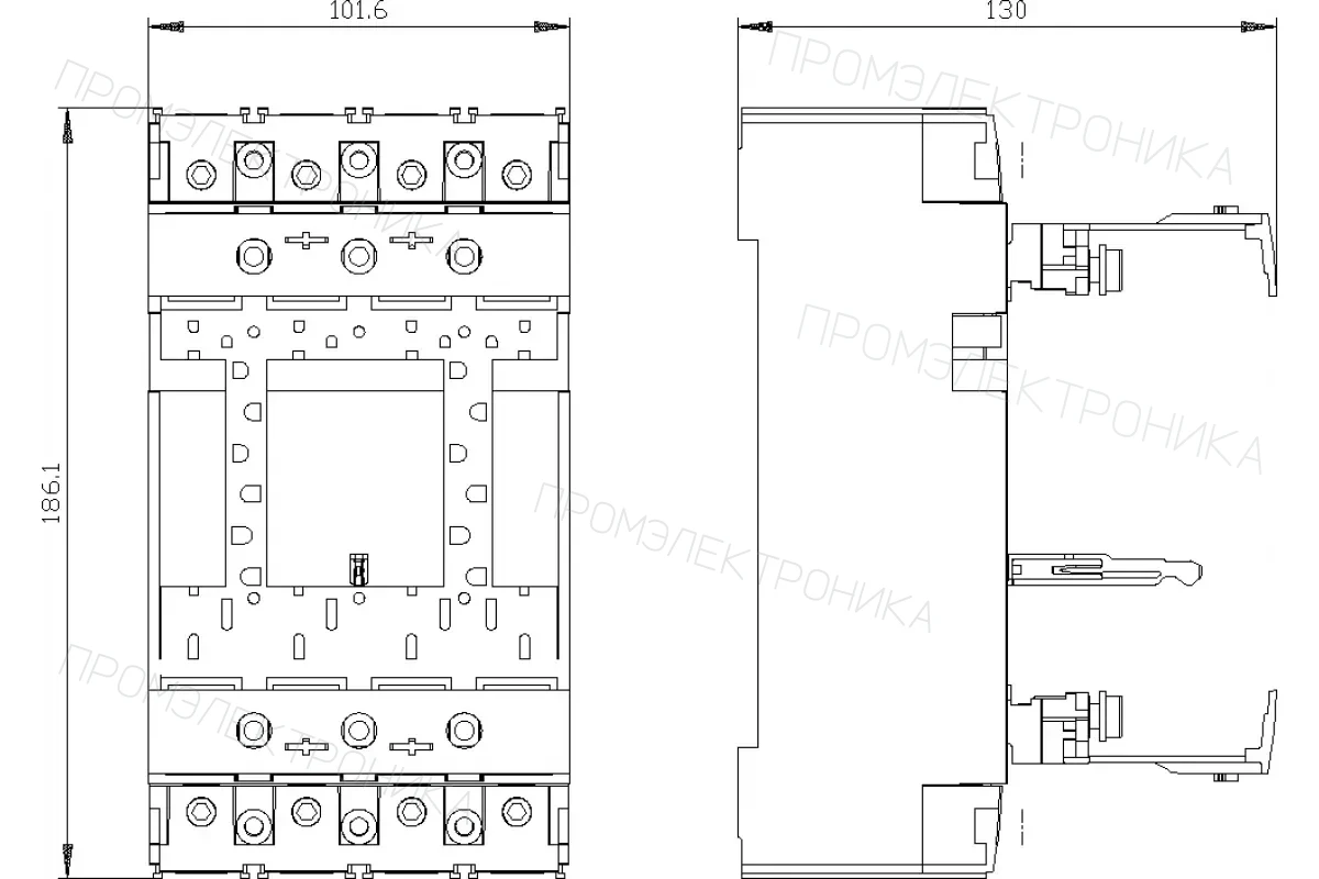 Siemens 3VA9114-0JG11 — Клемма для круглого провода с клеммой для вспомогательного провода