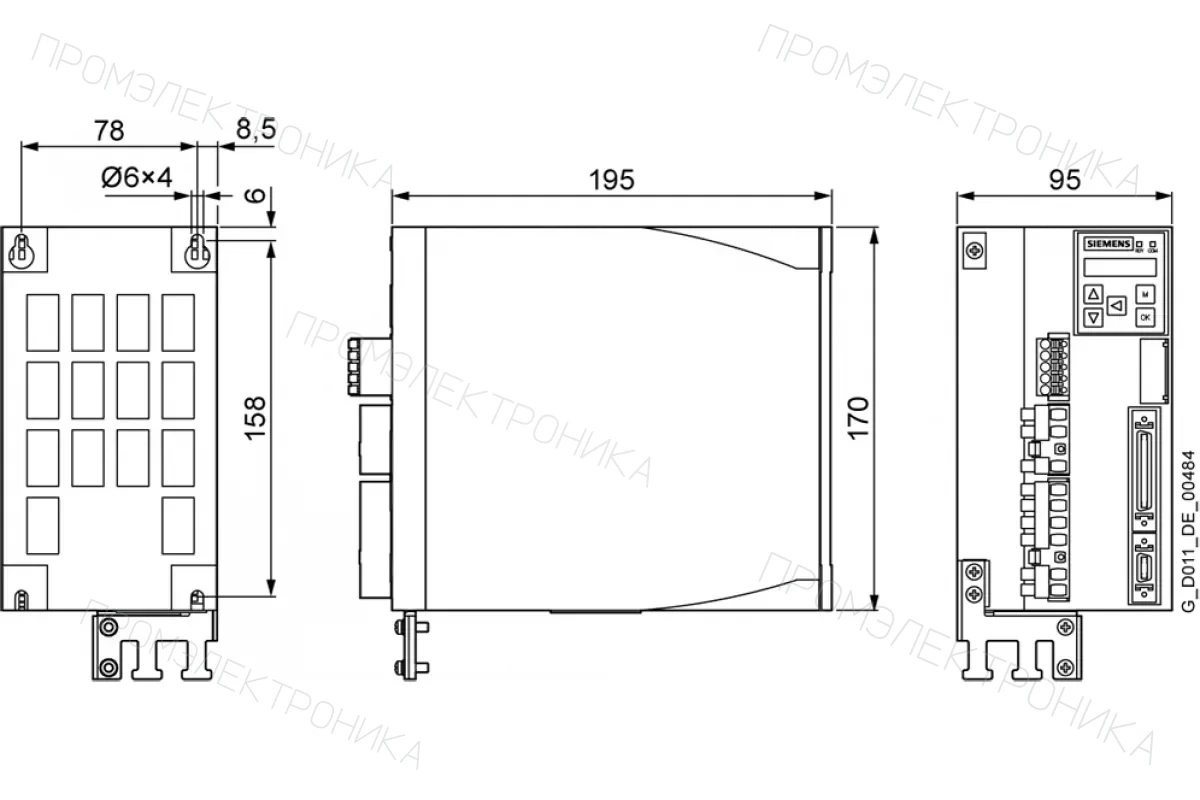 Siemens 6SL3210-5FB10-8UF0 — компонент приводной техники