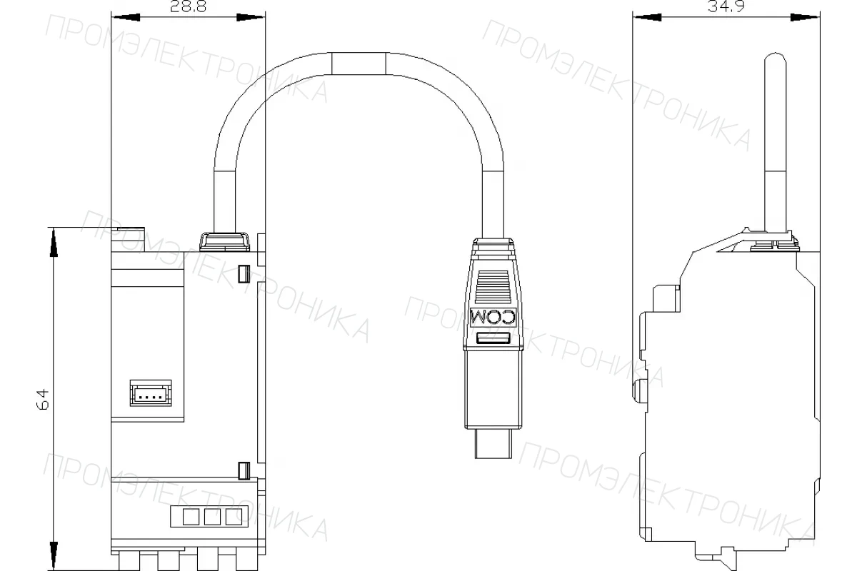 Siemens 3VA9167-0VF10 — Модуль для блокировки рукоятки тросом боудена принадлежность для