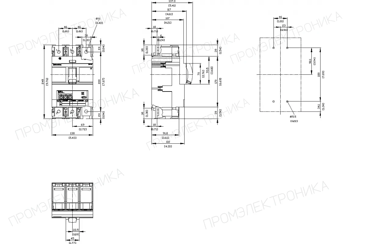Siemens 3VA6440-1MS31-0AA0 — Автоматический выключатель
