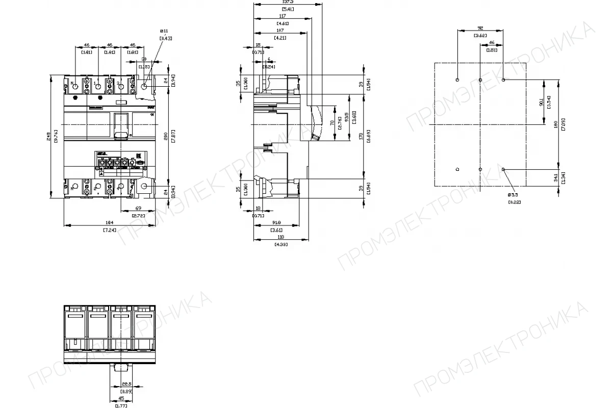 Siemens 3VA6325-5HM31-0AA0 — Автоматический выключатель