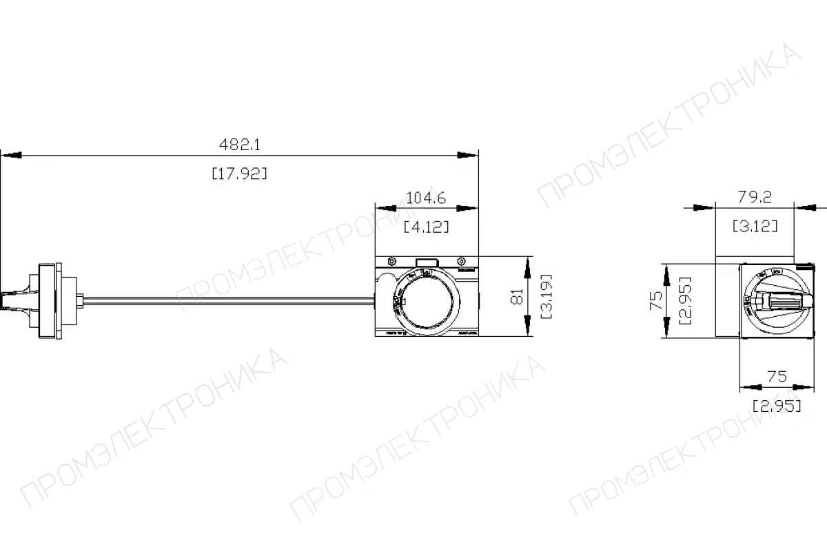 Siemens 3VA9277-0PK13 — Боковой поворотный привод стандарт мэк