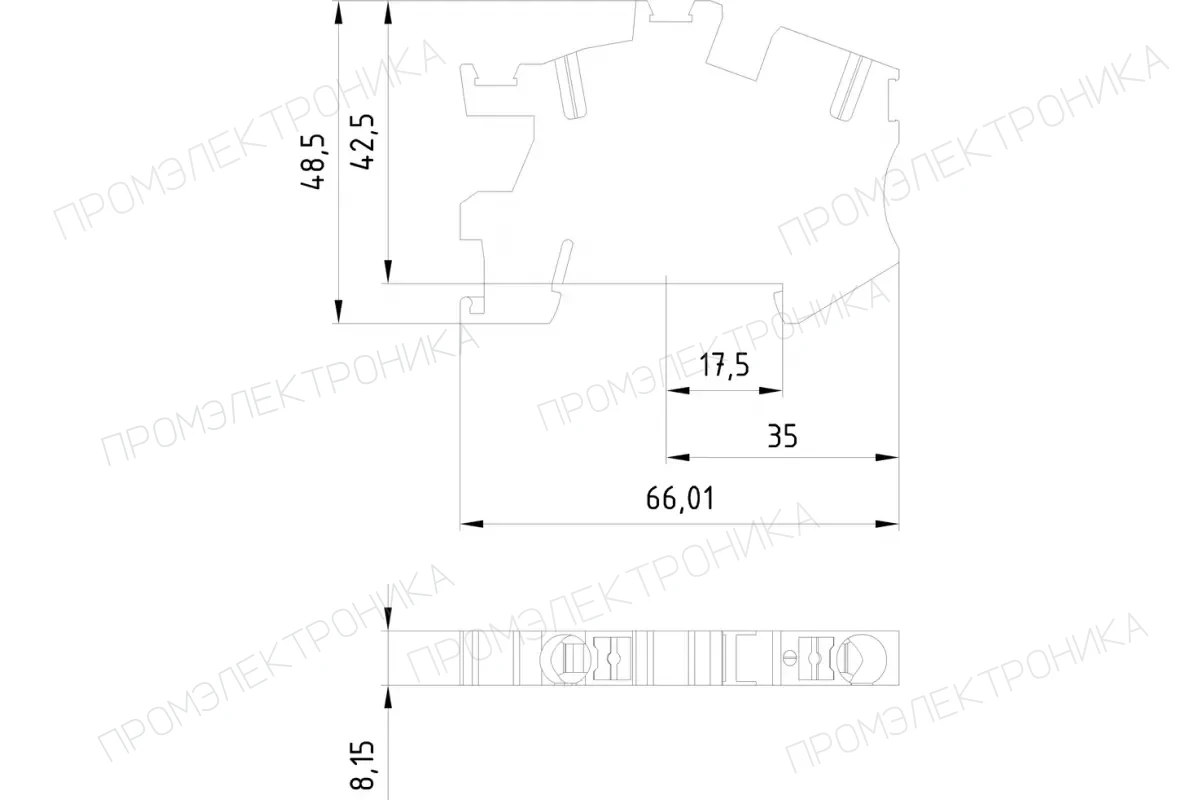 Siemens 8WH6001-0AG01 — Клеммы ALPHA FIX 8WH с втычными зажимами