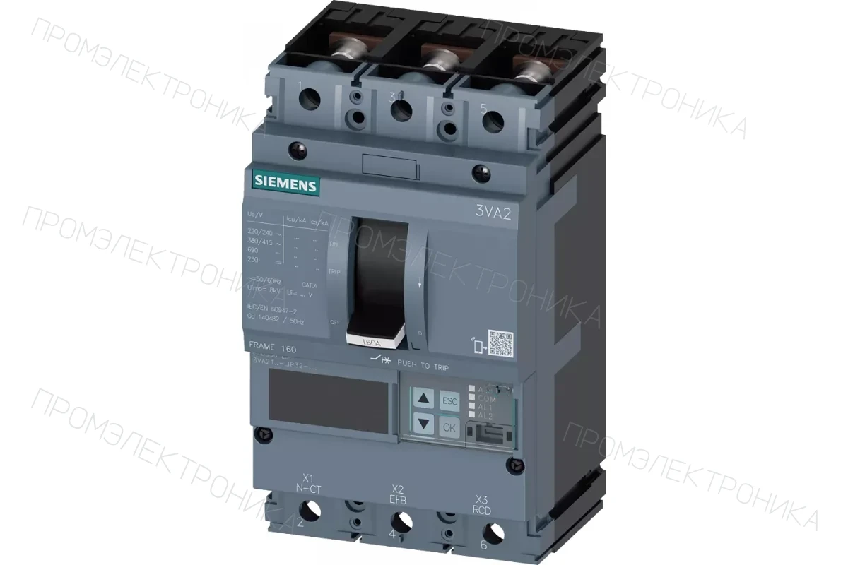 Siemens 3VA2110-5HN46-0AA0 — 3VA автоматические выключатели в литом корпусе до 250 A