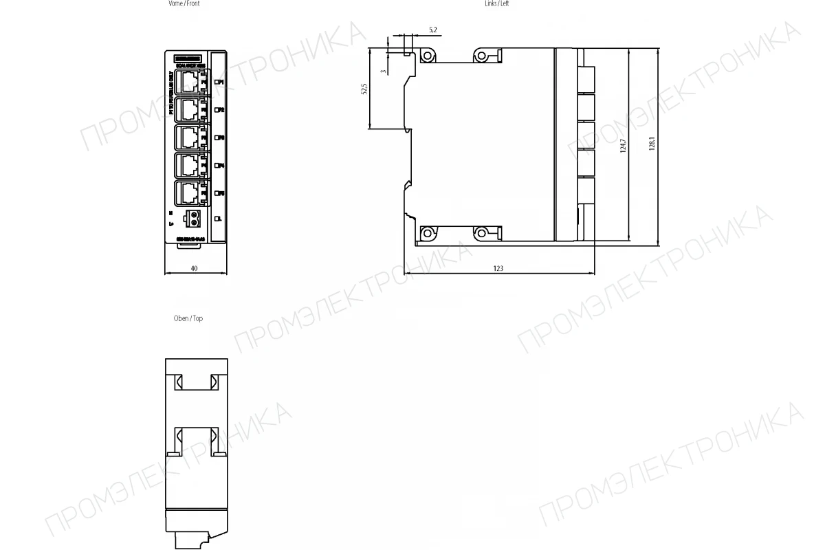 Siemens 6GK5004-1GM10-1AB2 — Неуправляемые коммутаторы SCALANCE XB-000
