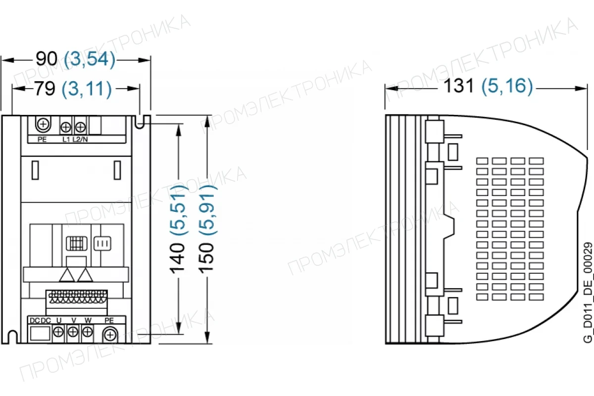 Siemens 6SL3211-0AB21-1UA1 — CPM110 ПРИВОД ПЕРЕМ