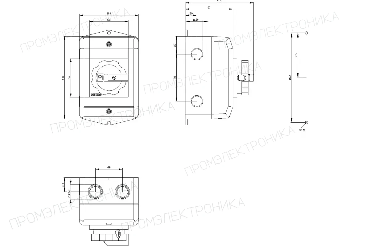 Siemens 3LD2064-1TC53 — компонент энергетического оборудования