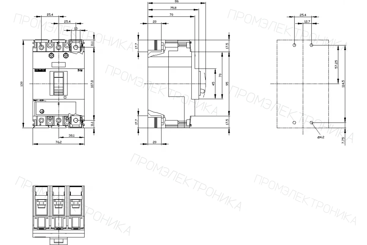 Siemens 3VM1110-3ED12-0AA0 — компонент энергетического оборудования