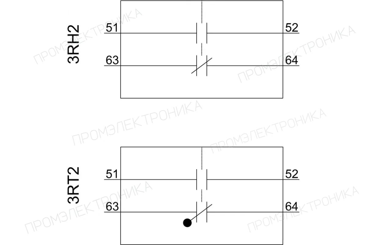 Siemens 3RH2911-2XA11-0MA0 — Вспомогательный выключатель с лицевой стороны