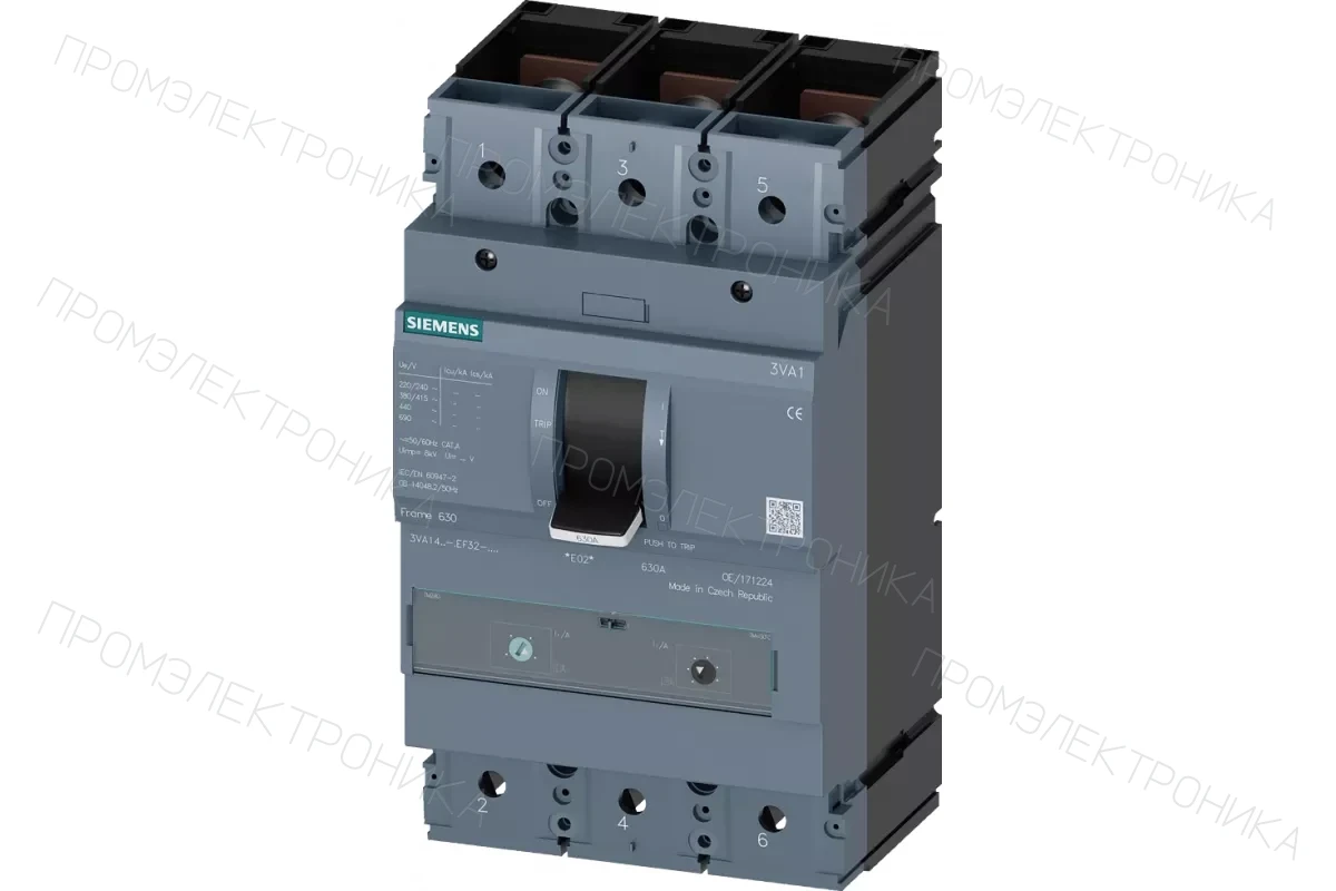 Siemens 3VA1450-5EF32-0AA0 — 3VA автоматические выключатели в литом корпусе до 250 A