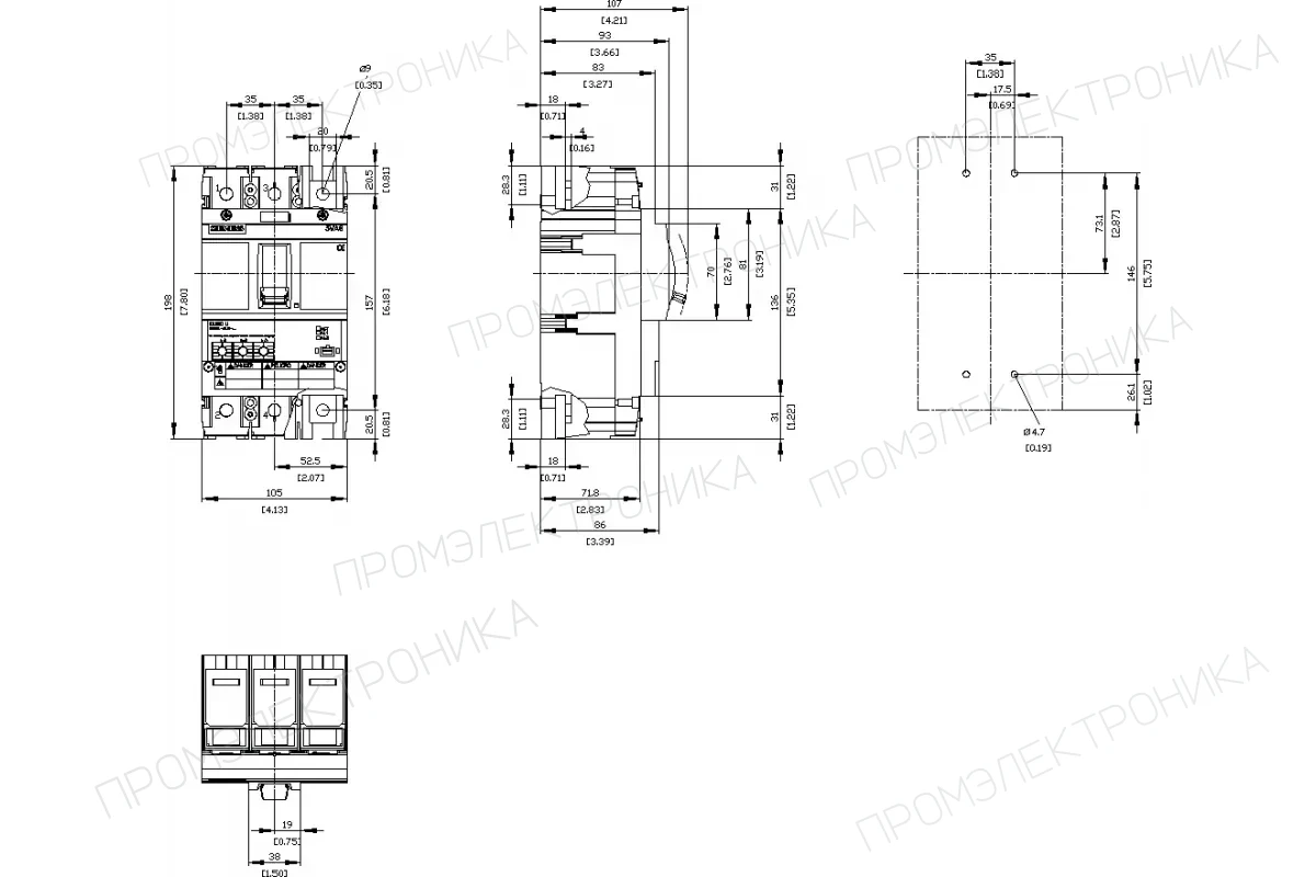 Siemens 3VA6210-5HL31-0AA0 — Автоматический выключатель