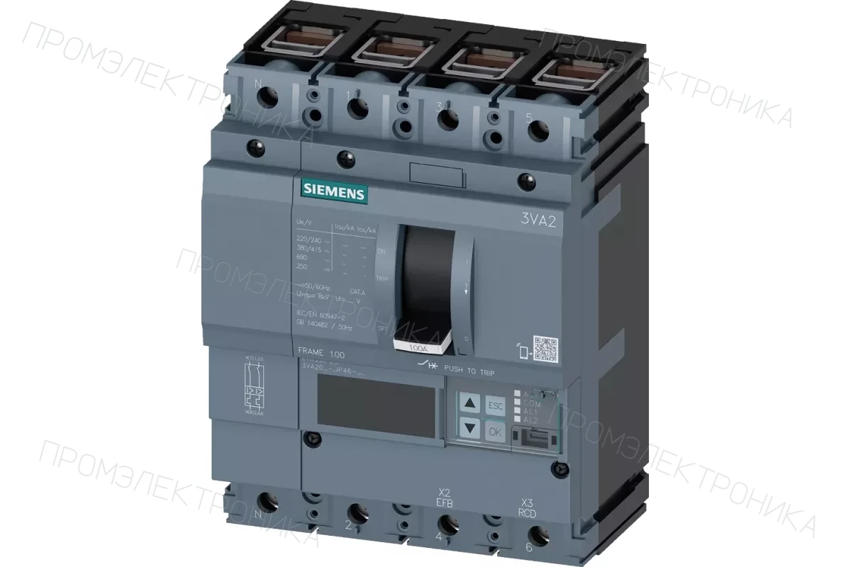 Siemens 3VA2010-5JP36-0AA0 — 3VA автоматические выключатели в литом корпусе до 250 A