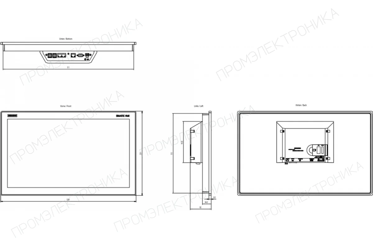 Siemens 6AV2128-3XB06-0AX0 — промышленный компонент