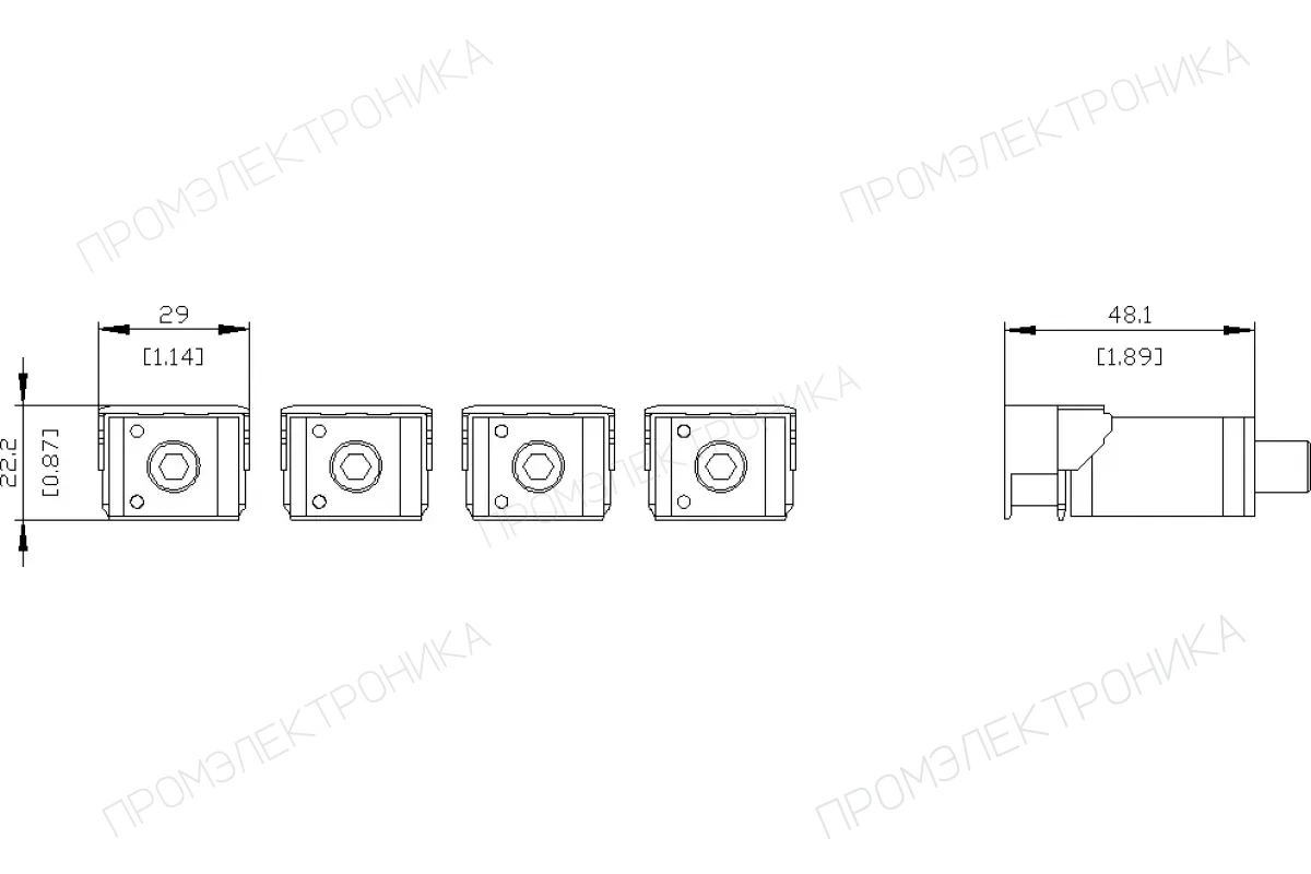 Siemens 3VA9243-0QE00 — Задний плоский контакт