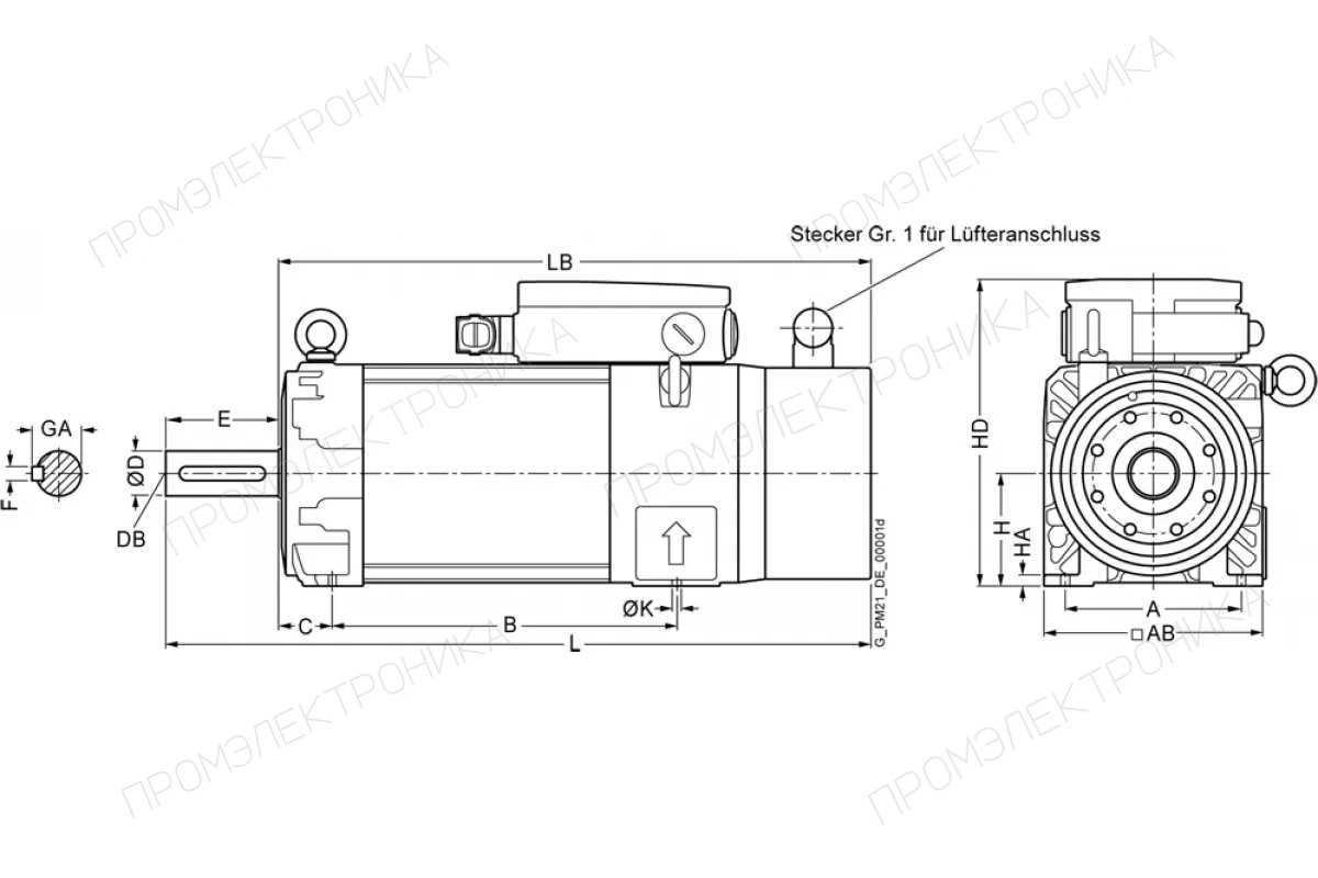 Siemens 1PH3131-1DF02-0KA0 — Главный двигатель для SINAMICS