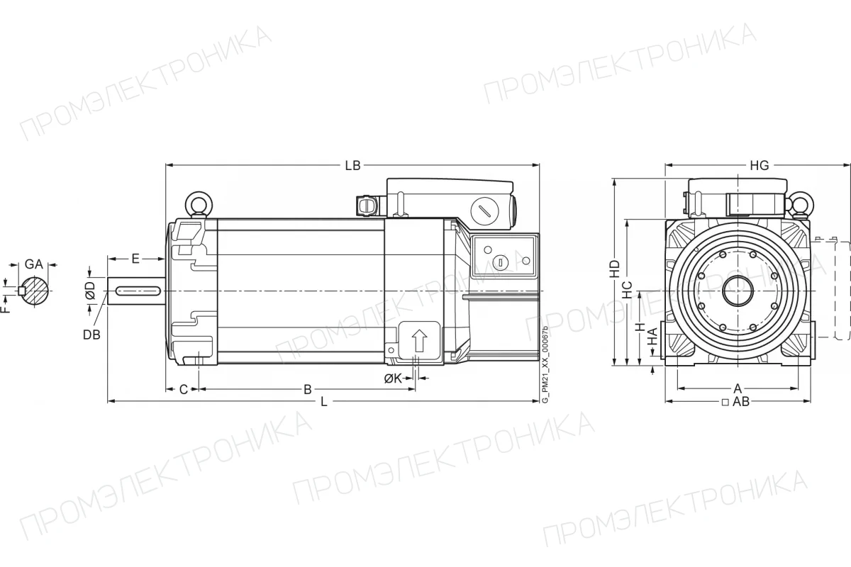 Siemens 1PH8107-1DF02-0BB1 — КОМПАКТНЫЙ АСИНХРОННЫЙ ДВИГАТЕЛЬ