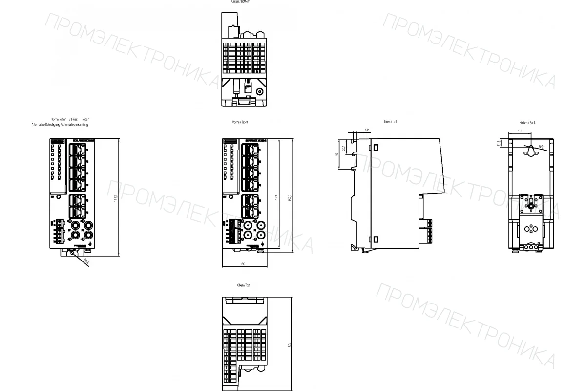 Siemens 6GK5108-2BD00-2AB2 — Scalance xb108-2 промышленный неуправляемый коммутатор industrial ethernet