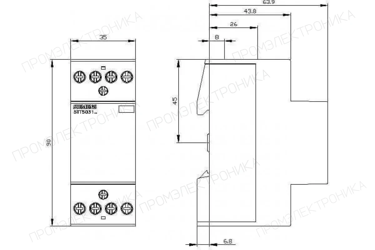 Siemens 5TT5030-2 — 5TT5 0 Insta контакторы, AC/DC