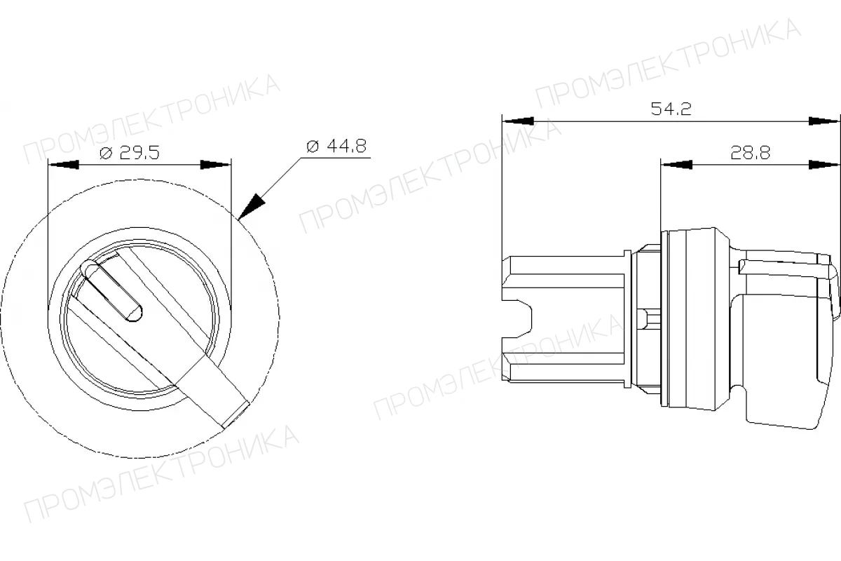 Siemens 3SU1032-2CF10-0AA0 — Рычажный переключатель с подсветкой