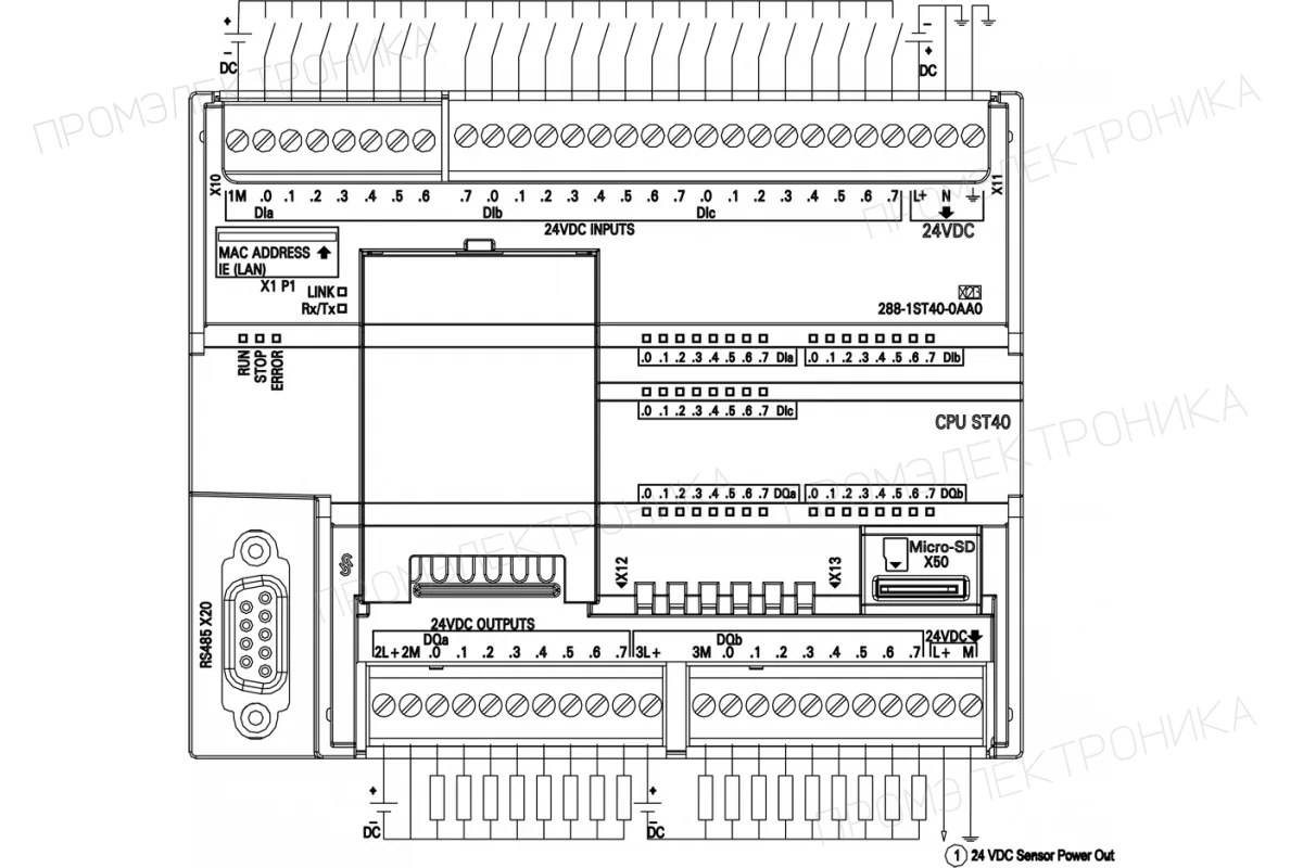 Siemens 6ES7288-1ST40-0AA0 — промышленный компонент