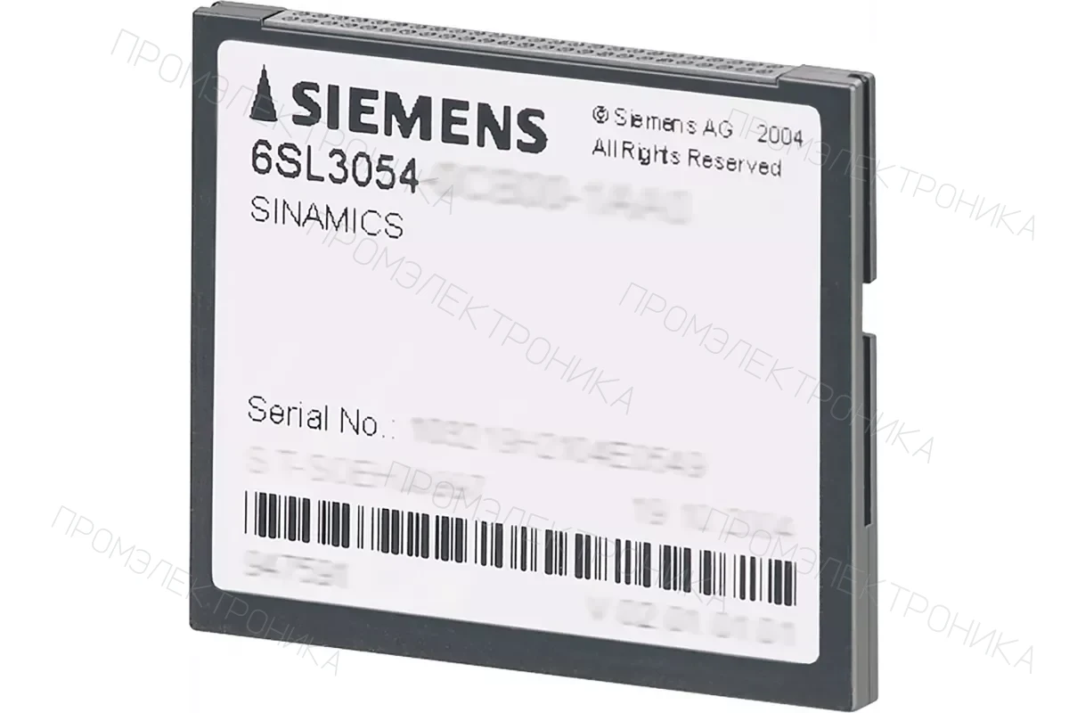 Siemens 6SL3054-0CE01-1AA0 — SINAMICS S120 ФЛЭШ-КАРТА COMPACTFLASH С ОПЦИЕЙ ВСТРОЕННОГО ПО ВАРИАНТ РАСШИРИТЕЛЬНОГО