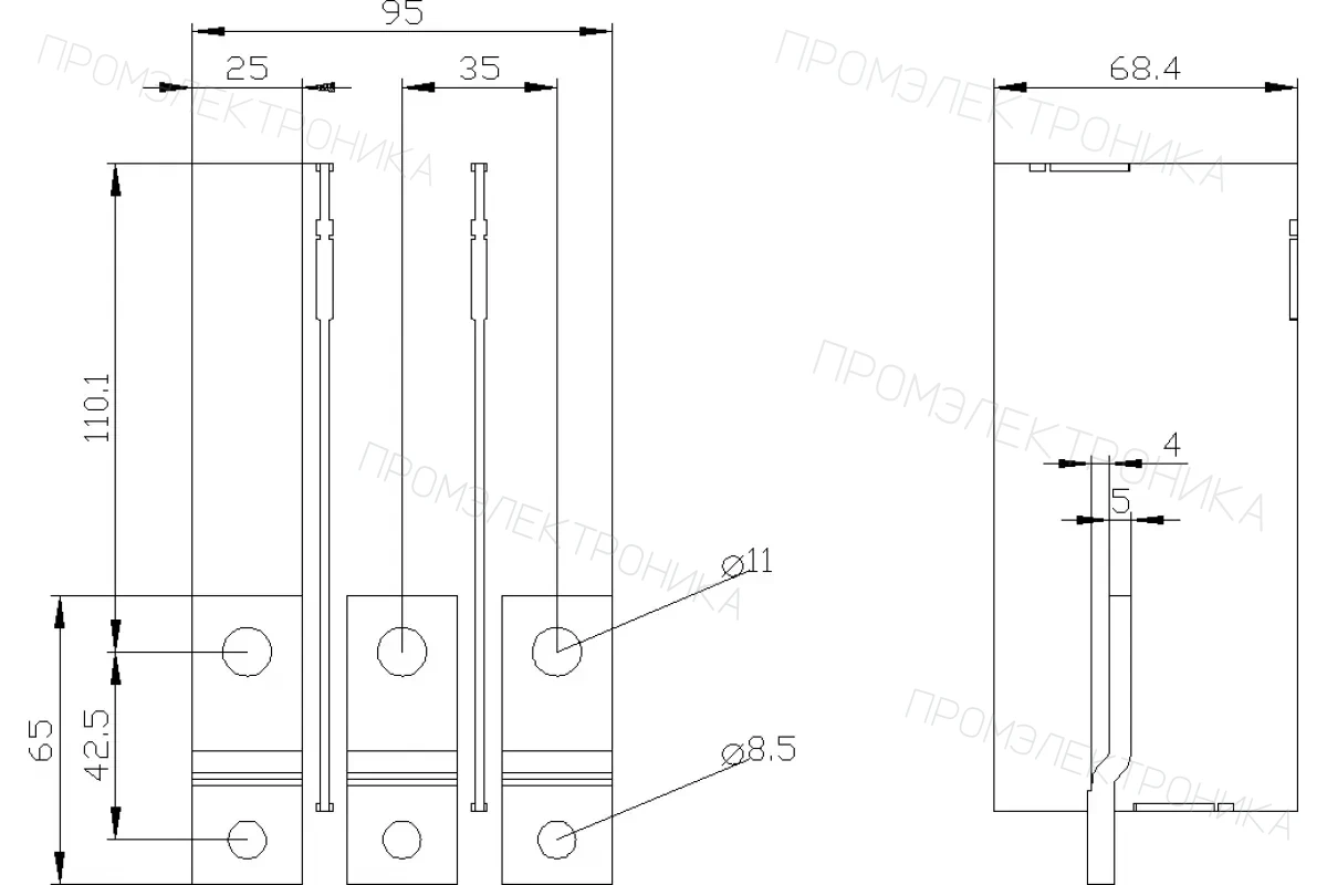 Siemens 3VA9263-0JG12 — Клемма для круглого провода с клеммой для вспомогательного провода