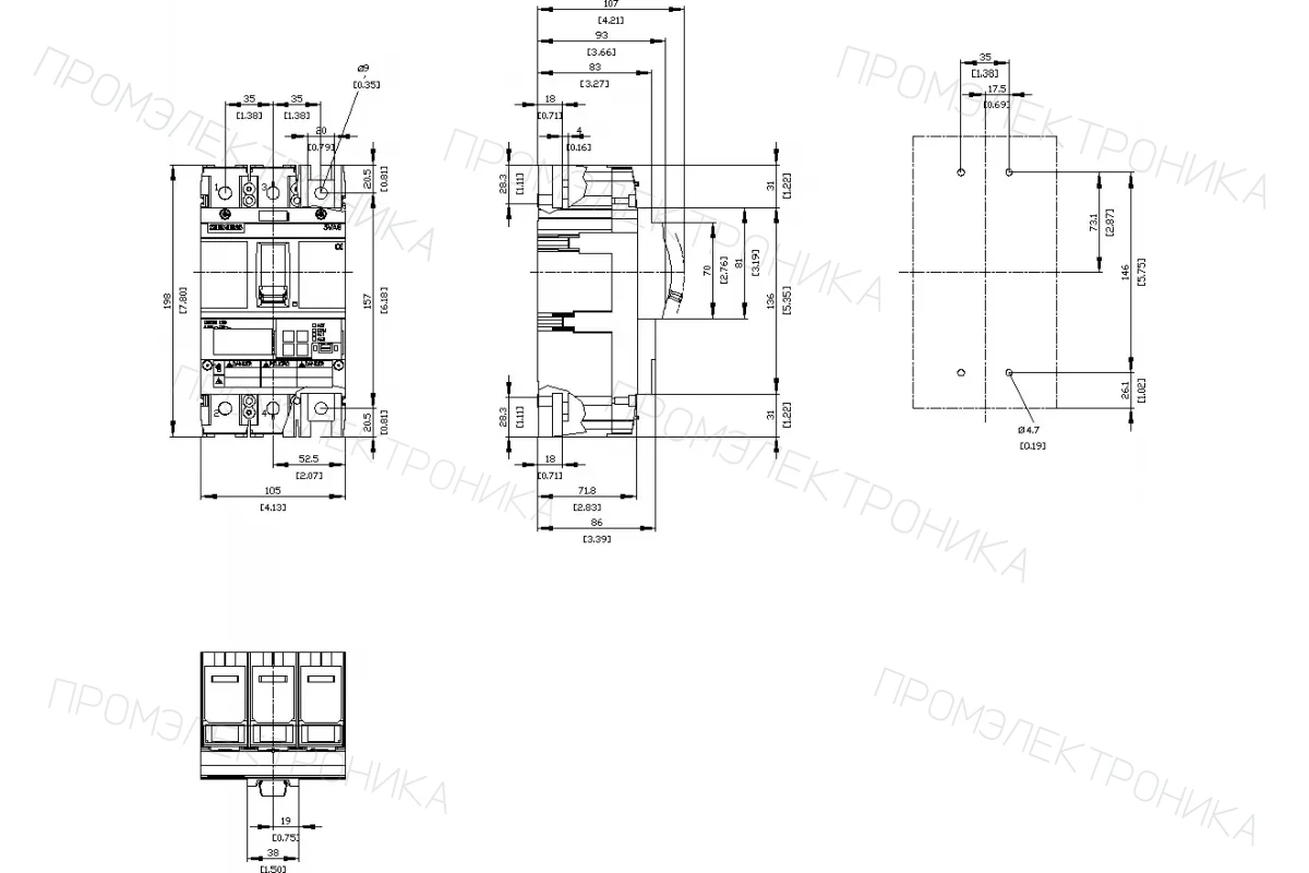 Siemens 3VA6110-5JT31-0AA0 — Автоматический выключатель