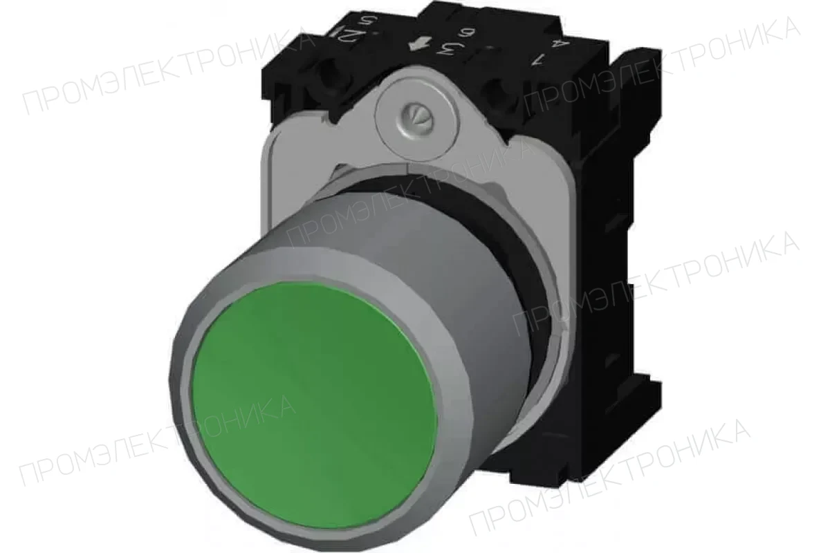 Siemens 3SU1230-0EB20-0AA0 — Актуатор кнопки с высоким фронтальным кольцом