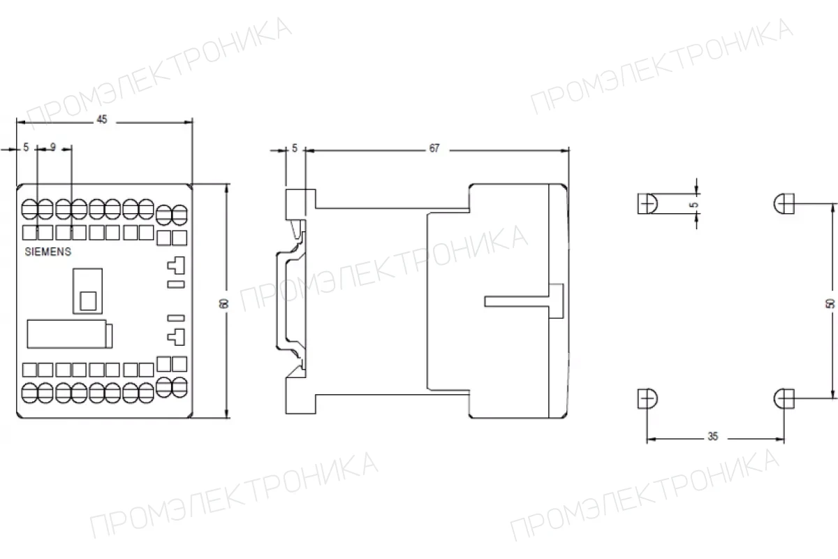 Siemens 3RT1035-1BB40 — КОНТАКТОР 3-ПОЛ