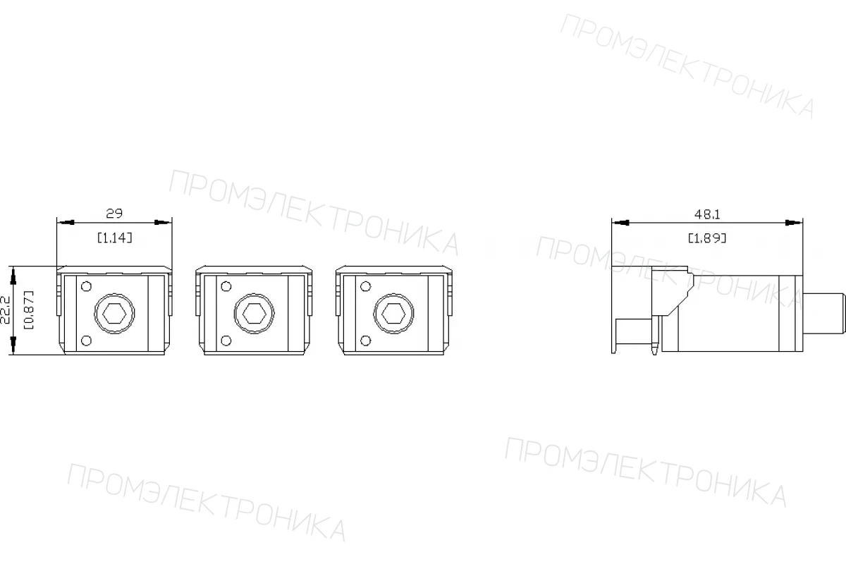 Siemens 3VA9243-0JB12 — Клемма для проводов круглого сечения