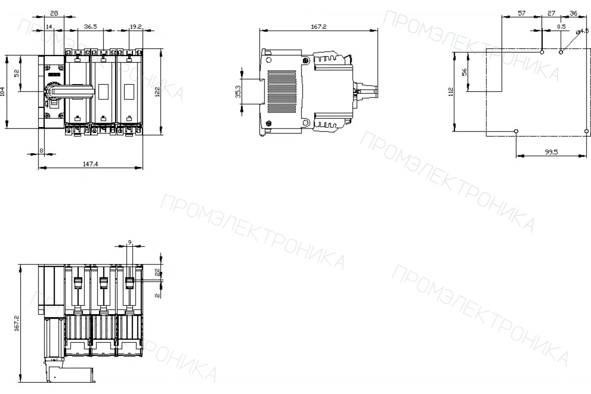 Siemens 3KF1303-0MB11 — Предохранительный выключатель-разъединитель