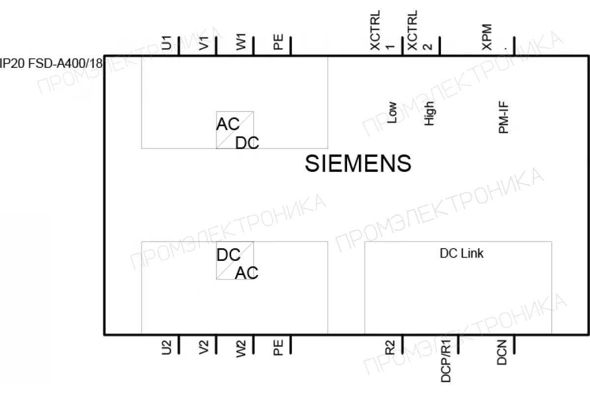 Siemens 6SL3210-1SE23-2AA0 — SINAMICS S120 СИЛОВОЙ МОДУЛЬ