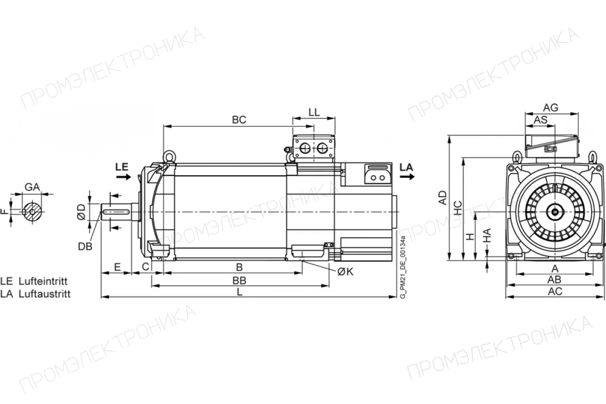 Siemens 1PH8226-1AF30-2AA2-Z K09+K84+X01 — Компактный асинхронный двигатель SIMOTICS M