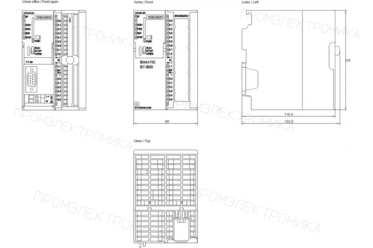 Siemens 6ES7313-6CF03-0AB0 — промышленный компонент