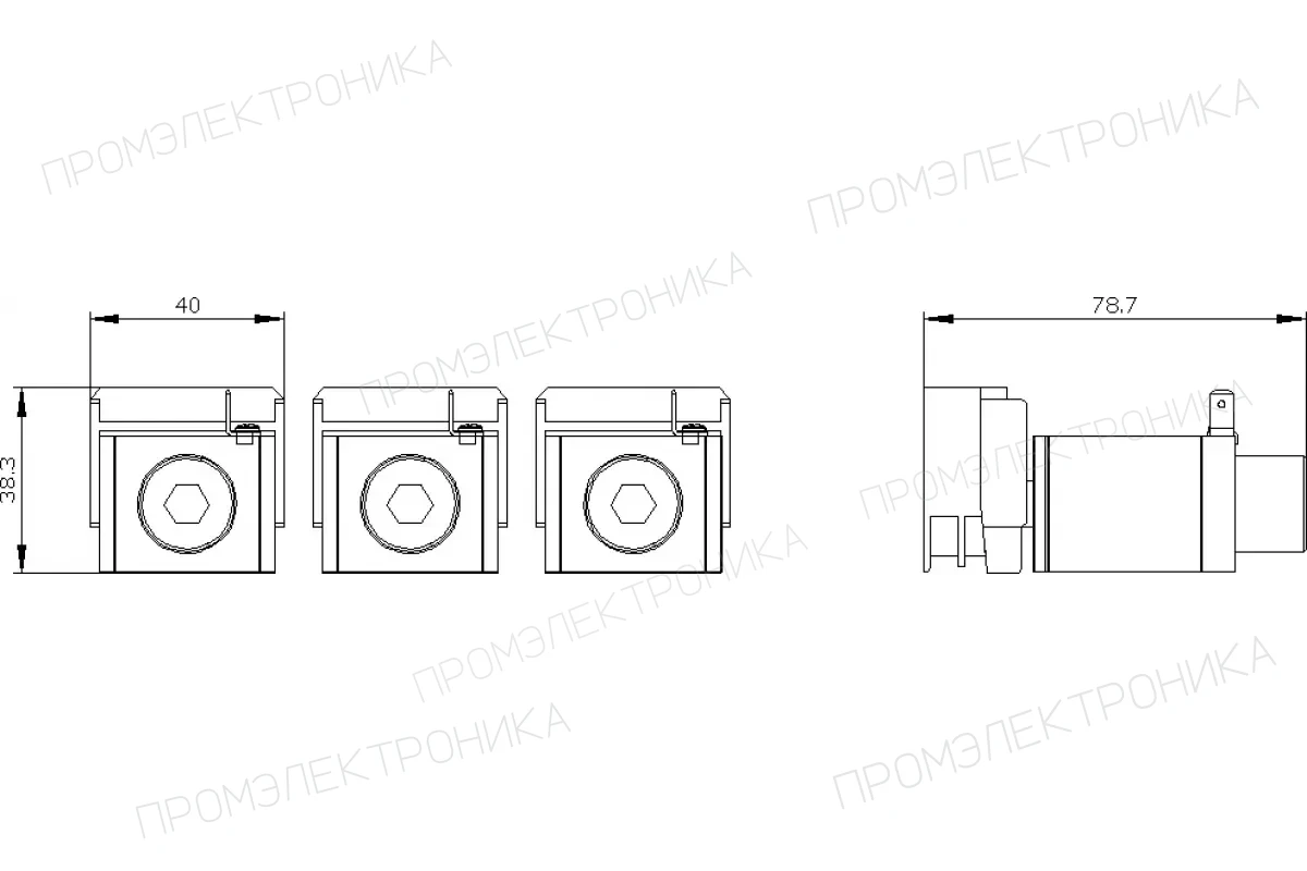 Siemens 3VA9383-0JG13 — Клемма для круглого провода с вспомогат
