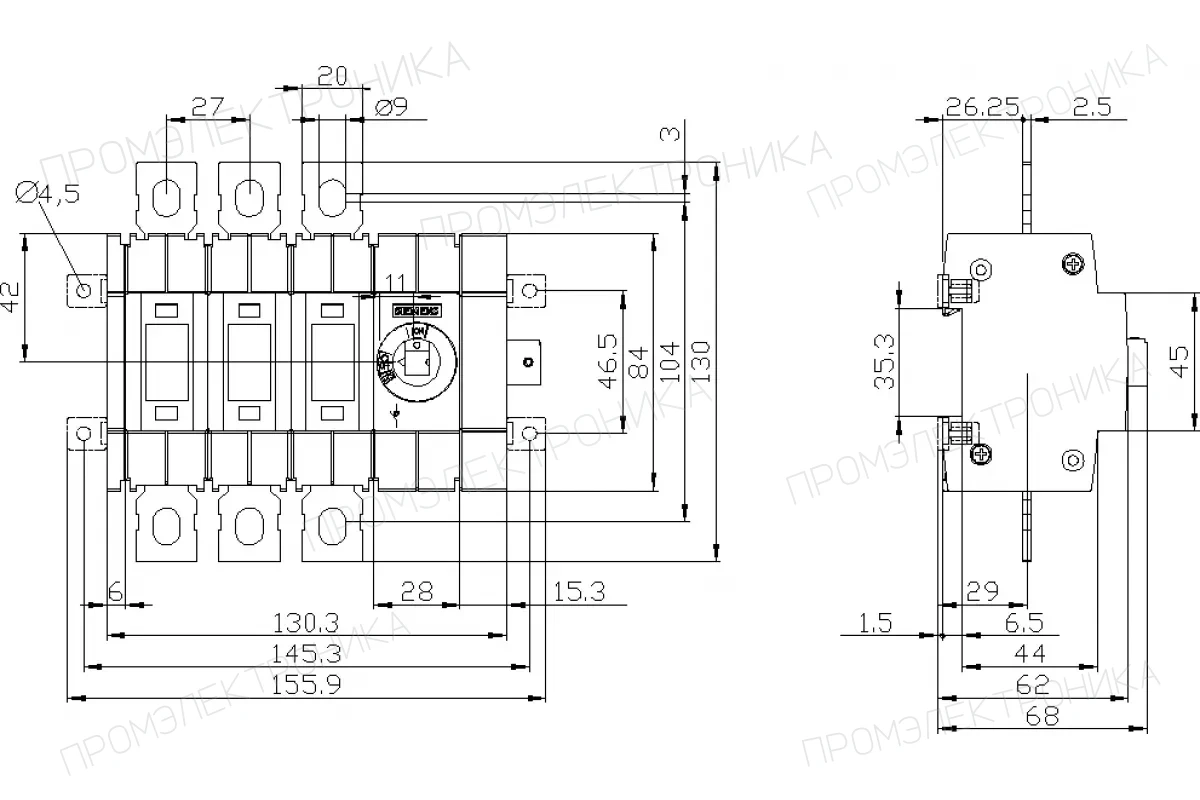 Siemens 3KD2834-0NE10-0 — Базовые блоки