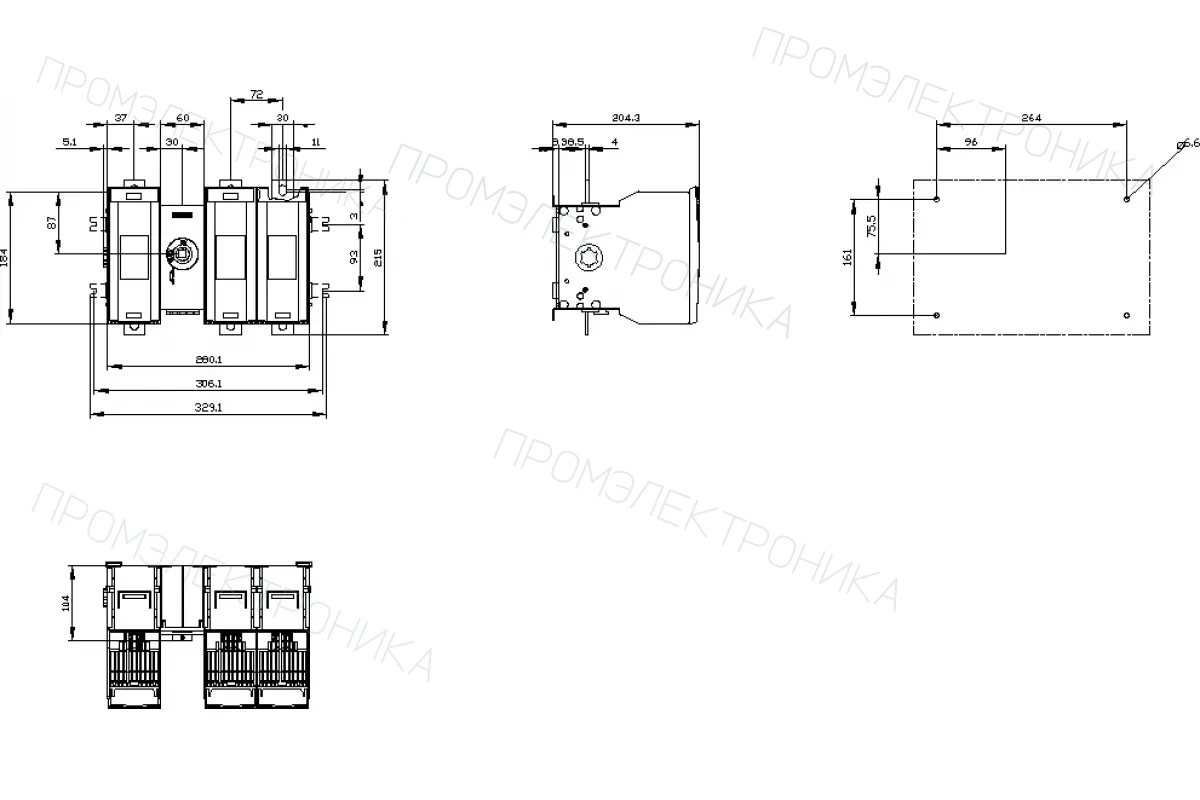 Siemens 3KF3425-4RF11 — Предохранительный выключатель-разъединитель