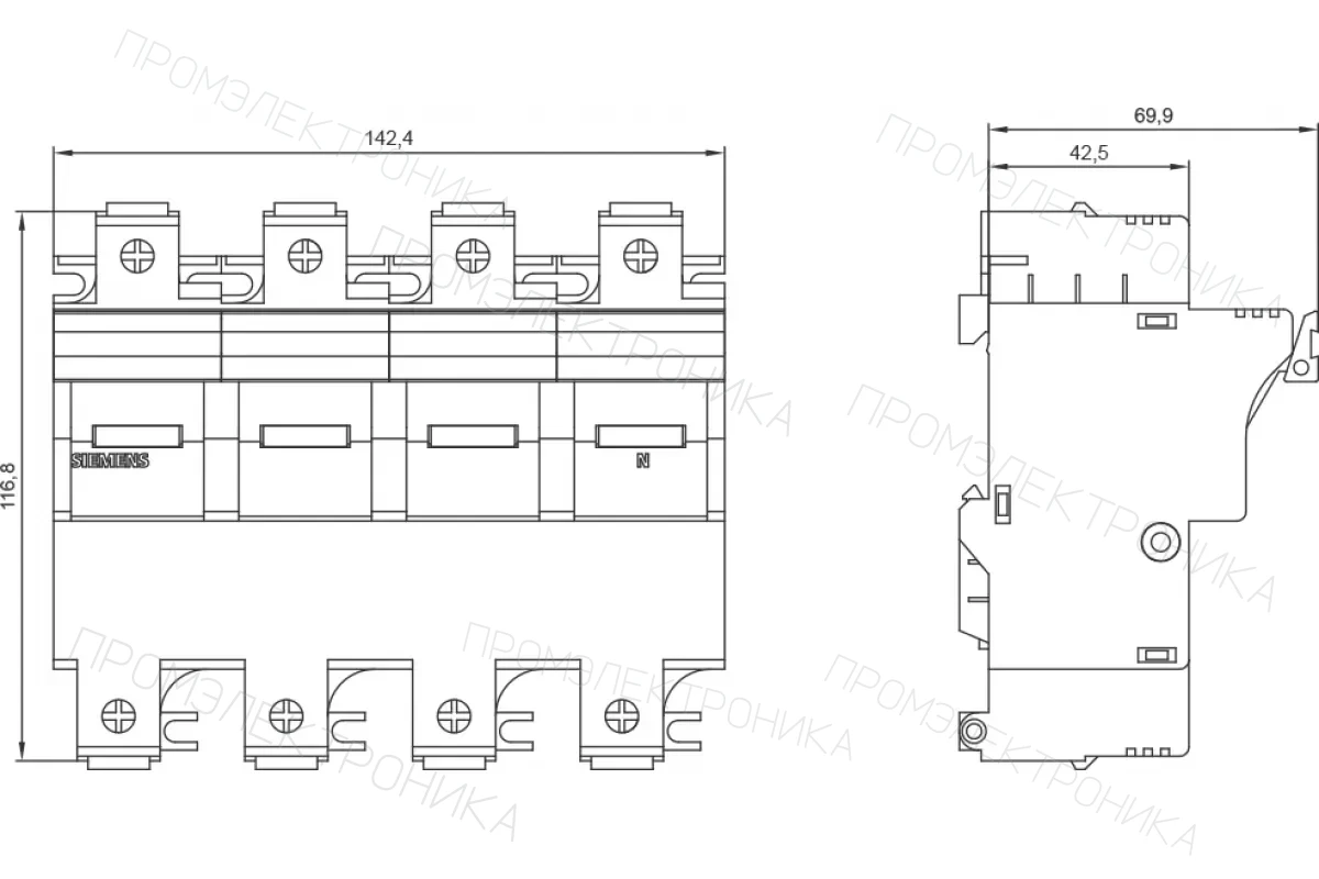 Siemens 3NW7901 — Цилиндрические предохранители и основания