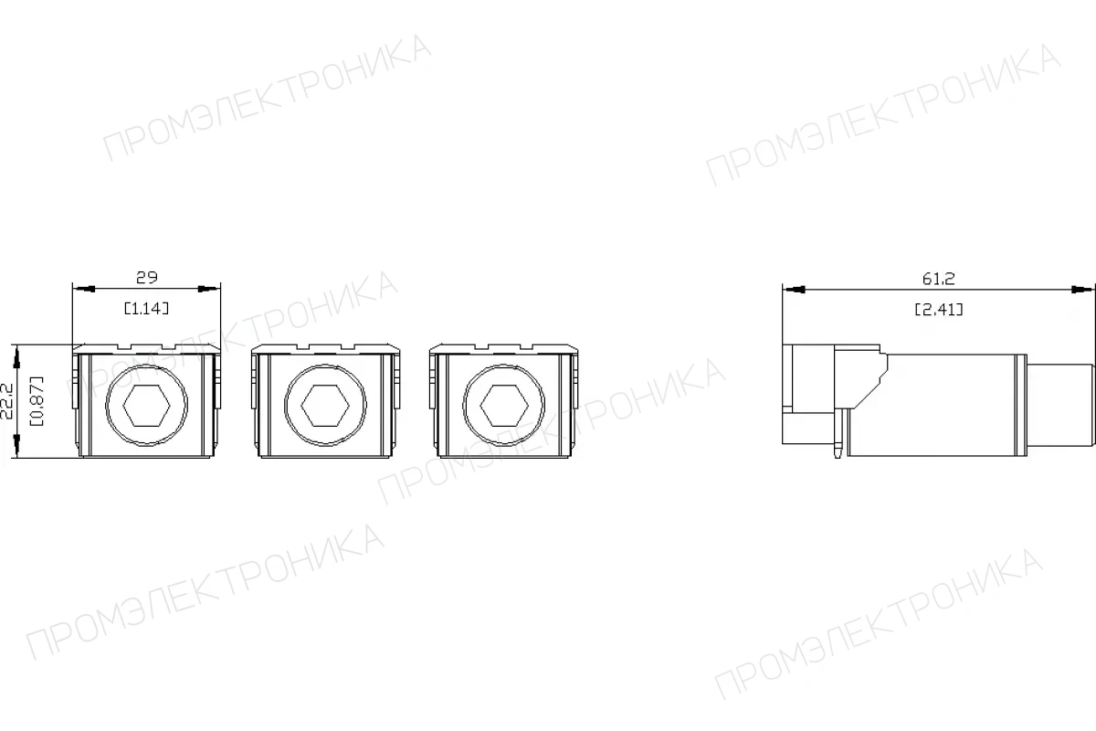 Siemens 3VA9233-0JC18 — Клемма для проводов круглого сечения с клеммой для вспомогательных проводов