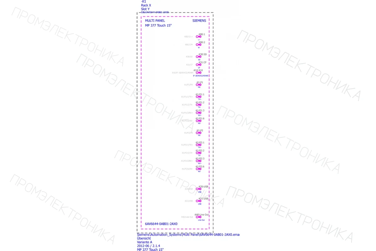 Siemens 6AV6643-0ED01-2AX0 — промышленный компонент