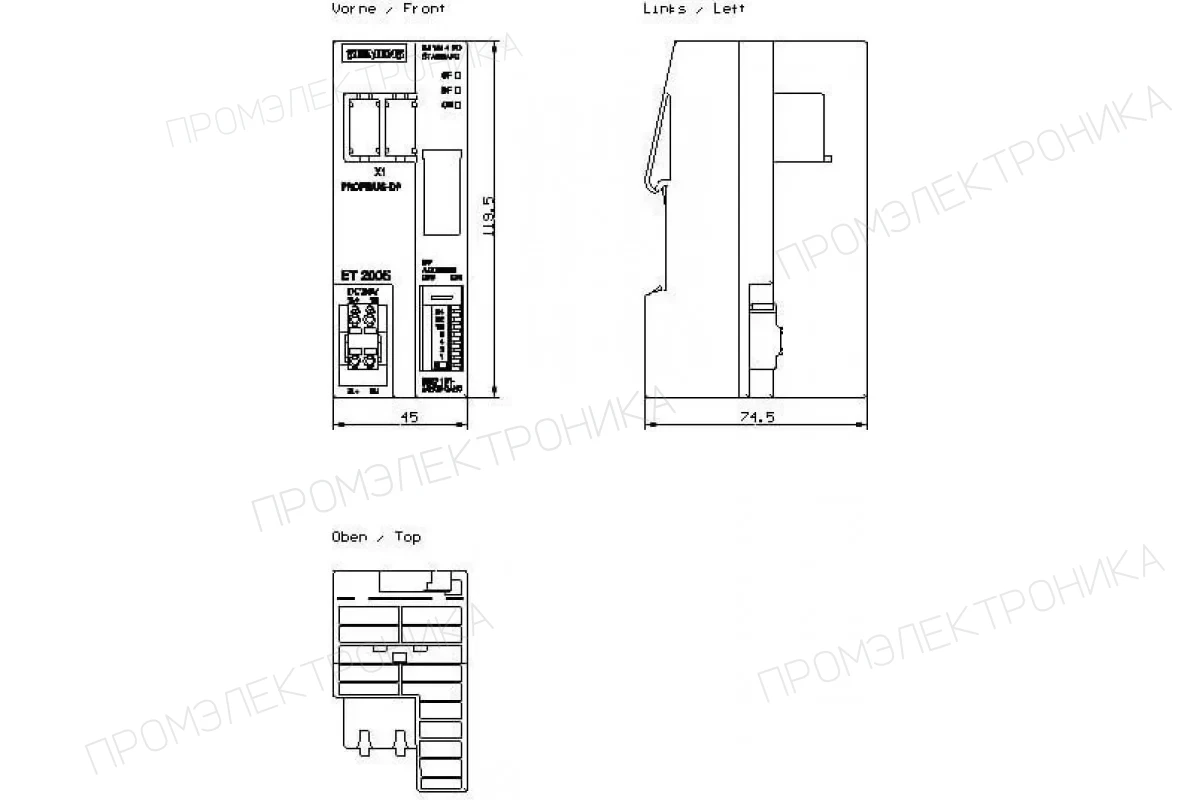 Siemens 6ES7151-1AA06-0AB0 — промышленный компонент