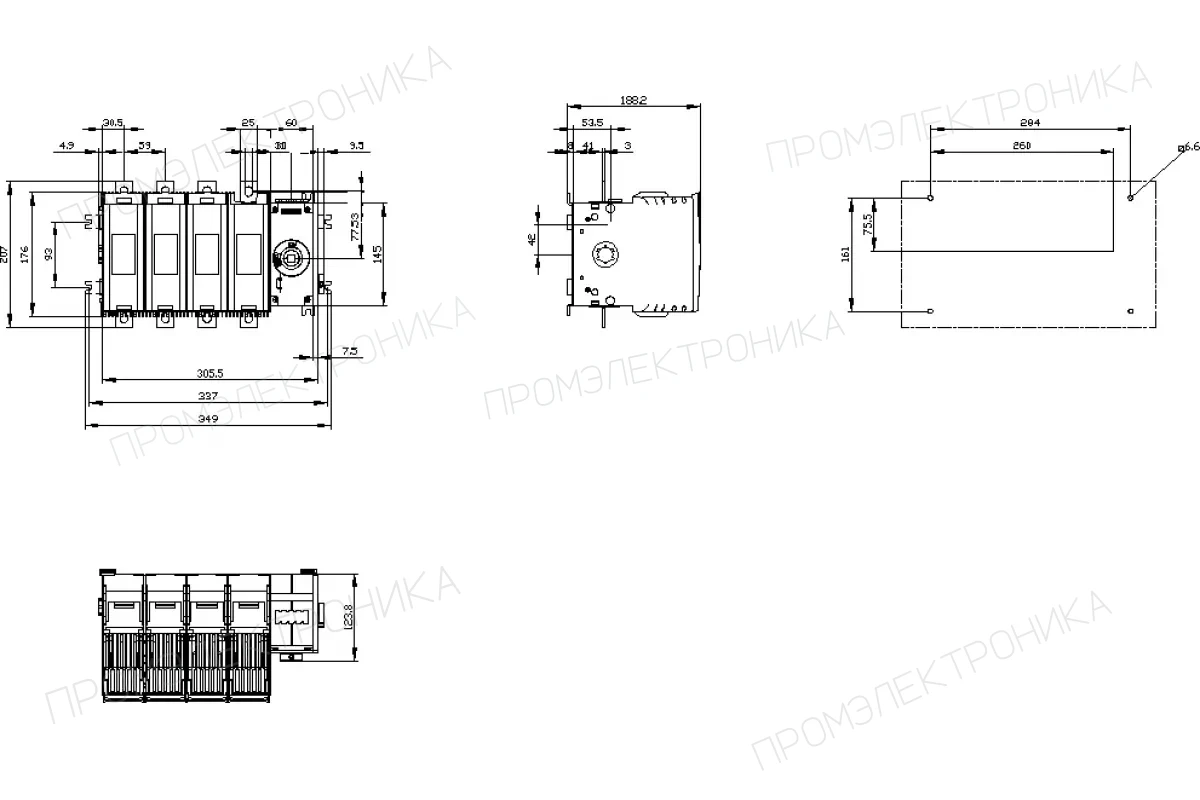 Siemens 3KF3425-2LF11 — Предохранительный выключатель-разъединитель