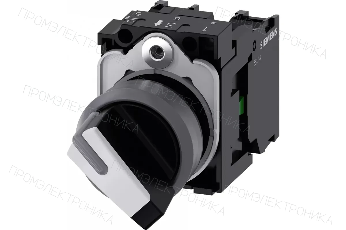 Siemens 3SU1130-2BF60-1BA0 — Поворотный переключатель с возможностью подсветки