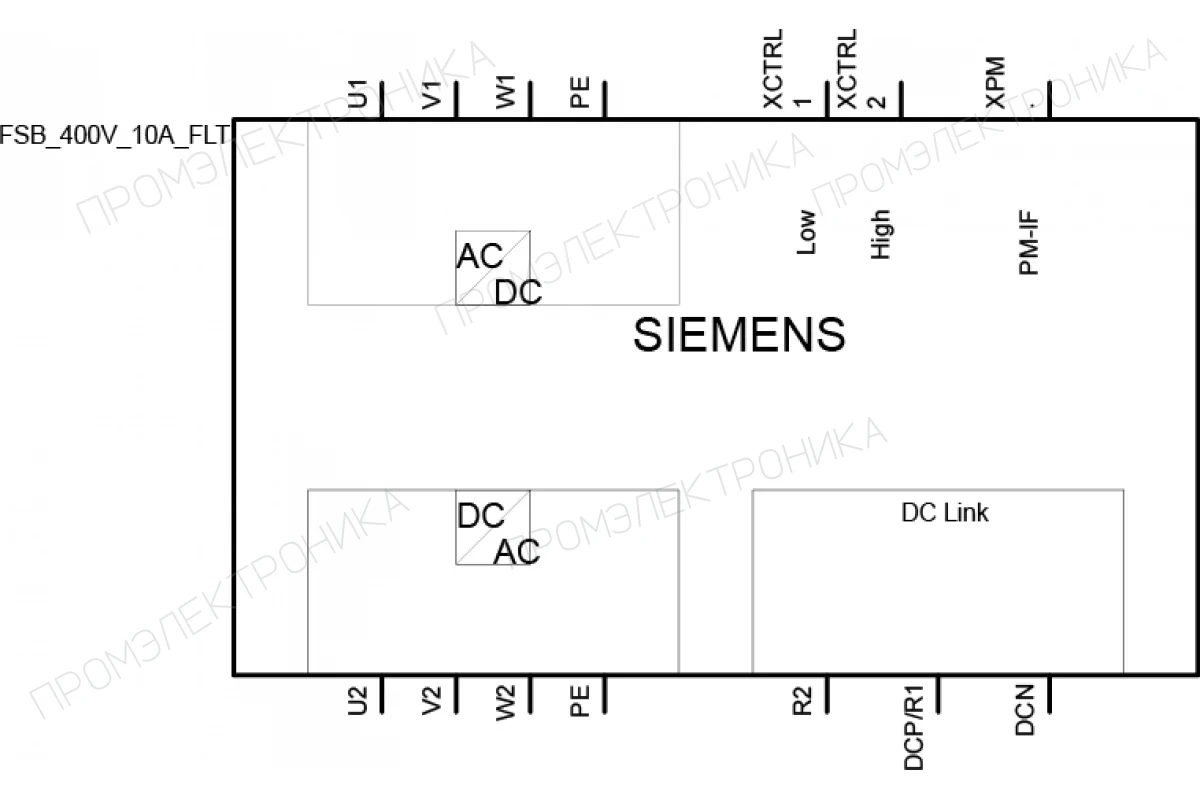 Siemens 6SL3210-1SE17-7AA0 — SINAMICS S120 СИЛОВОЙ МОДУЛЬ