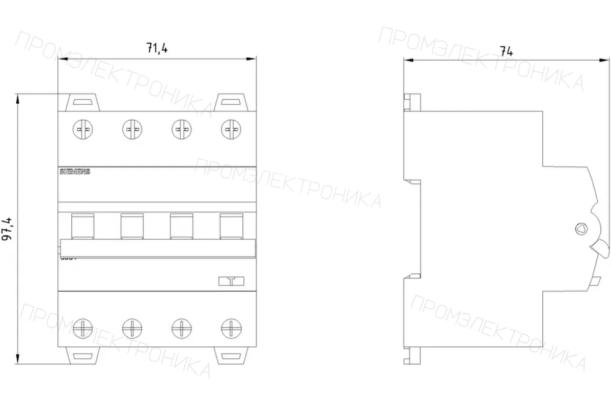 Siemens 5SU1324-7FN20 — Дифференциальные автоматические выключатели