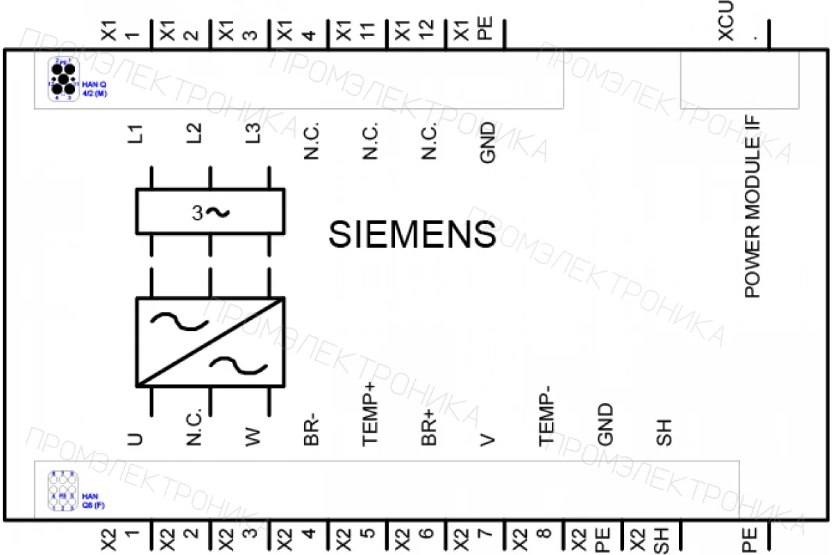 Siemens 6SL3525-0PE24-0AA1 — Силовые модули PM250D