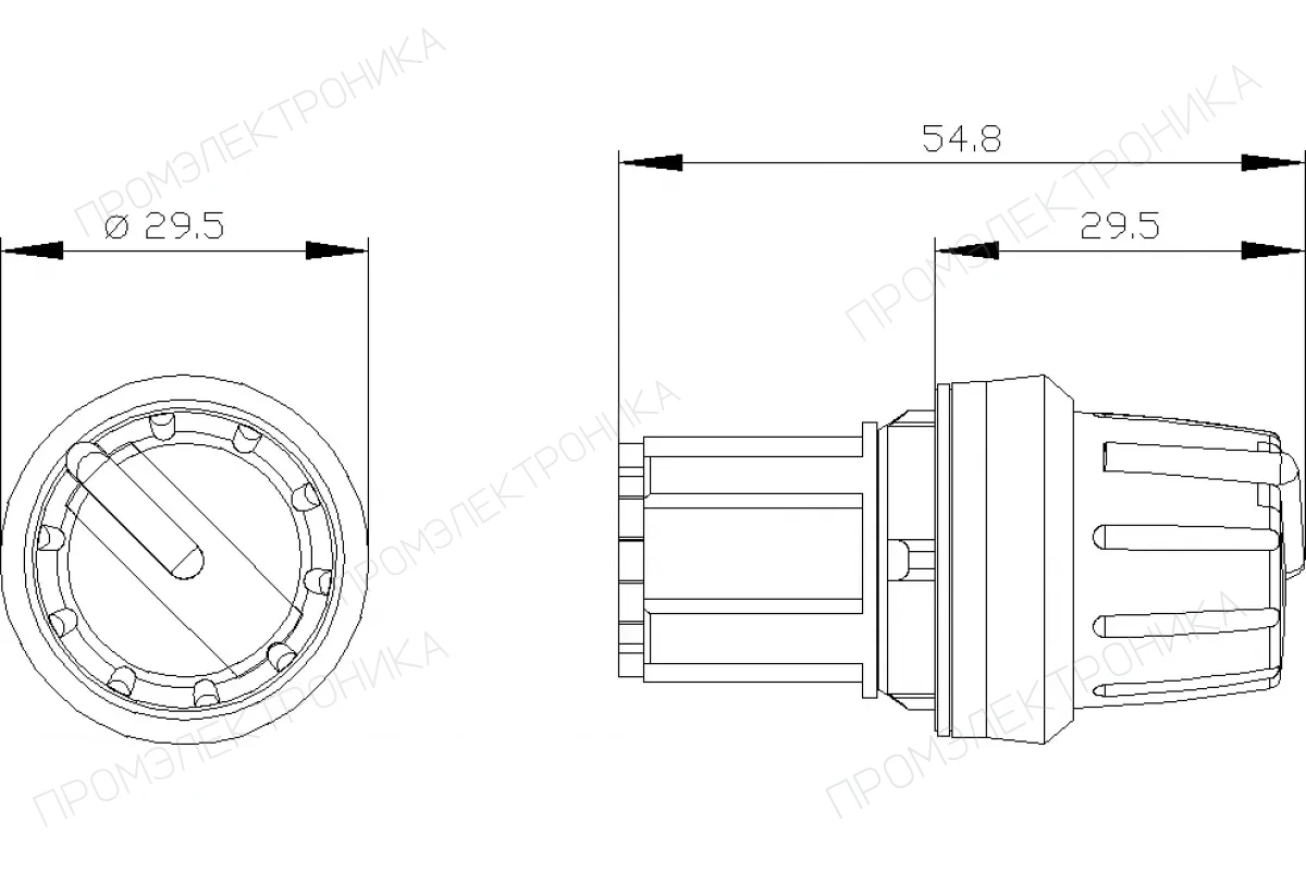 Siemens 3SU1030-1BD30-0AA0 — Актуатор грибовидной кнопки